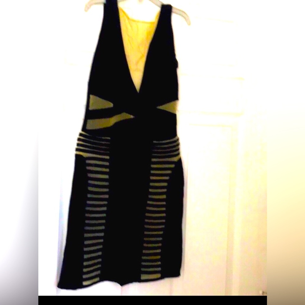 Black spandex mini dress